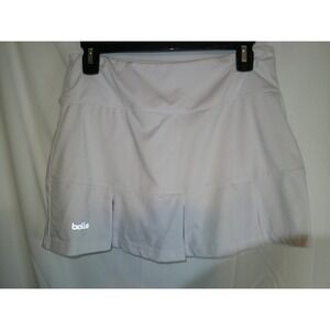 Bollé Athletic Skort Pleated Tennis‎ Golf Activewear White Skirt Women's M